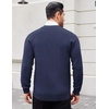 image:imageCOOFANDY Mens Cardigan Sweaters with Button Lightweight Casual V Neck Long Sleeve Pockets Knitted SweaterNavy Blue