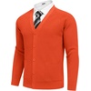 image:imageCOOFANDY Mens Cardigan Sweaters with Button Lightweight Casual V Neck Long Sleeve Pockets Knitted SweaterOrange