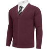 image:imageCOOFANDY Mens Cardigan Sweaters with Button Lightweight Casual V Neck Long Sleeve Pockets Knitted SweaterRed