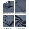 image:imageCOOFANDY Mens Casual Button Down Long Sleeve Untucked Denim Dress ShirtDark Blue