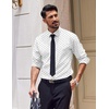 image:imageCOOFANDY Mens Dress Shirts Long Sleeve Casual Button Down Shirt Solid Regular Fit Formal Business ShirtsWhitestar