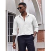 image:imageCOOFANDY Mens Dress Shirts Long Sleeve Casual Button Down Shirt Solid Regular Fit Formal Business ShirtsWhitestar