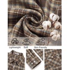 image:imageCOOFANDY Mens Flannel Shirts Long Sleeve Casual Plaid Button Down Shirt Cotton Shirt Cowboy Work Shirts with PocketsBluebrown