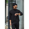 image:imageCOOFANDY Mens Full Zip Fleece Sweatshirt Lined Stand Collar Sweater JacketBlack
