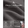 image:imageCOOFANDY Mens Full Zip Fleece Sweatshirt Lined Stand Collar Sweater JacketDark Grey