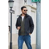 image:imageCOOFANDY Mens Full Zip Fleece Sweatshirt Lined Stand Collar Sweater JacketGreen Loden