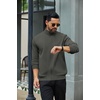 image:imageCOOFANDY Mens Full Zip Fleece Sweatshirt Lined Stand Collar Sweater JacketGreen Loden