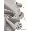image:imageCOOFANDY Mens Full Zip Fleece Sweatshirt Lined Stand Collar Sweater JacketLight Grey