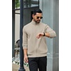 image:imageCOOFANDY Mens Full Zip Fleece Sweatshirt Lined Stand Collar Sweater JacketMoon Gray