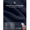 image:imageCOOFANDY Mens Full Zip Fleece Sweatshirt Lined Stand Collar Sweater JacketNavy Blue