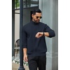 image:imageCOOFANDY Mens Full Zip Fleece Sweatshirt Lined Stand Collar Sweater JacketNavy Blue
