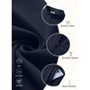 image:imageCOOFANDY Mens Full Zip Fleece Sweatshirt Lined Stand Collar Sweater JacketNavy Blue