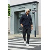 image:imageCOOFANDY Mens Full Zip Fleece Sweatshirt Lined Stand Collar Sweater JacketNavy Blue