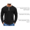 image:imageCOOFANDY Mens Henley Shirts Long Sleeve Button TShirt Casual Pullover Basic TeeBlack