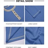 image:imageCOOFANDY Mens Henley Shirts Long Sleeve Button TShirt Casual Pullover Basic TeeLight Blue