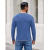 image:imageCOOFANDY Mens Henley Shirts Long Sleeve Button TShirt Casual Pullover Basic TeeLight Blue