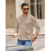 image:imageCOOFANDY Mens Henley Shirts Long Sleeve Button TShirt Casual Pullover Basic TeeLight Khaki