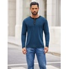 image:imageCOOFANDY Mens Henley Shirts Long Sleeve Button TShirt Casual Pullover Basic TeeNavy