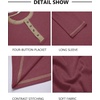 image:imageCOOFANDY Mens Henley Shirts Long Sleeve Button TShirt Casual Pullover Basic TeeRrick Red