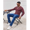 image:imageCOOFANDY Mens Henley Shirts Long Sleeve Button TShirt Casual Pullover Basic TeeRrick Red