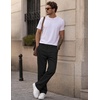 image:imageCOOFANDY Mens Khaki Pants Relaxed Fit Stretch Chinos Straight Dress SlacksBlack