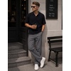 image:imageCOOFANDY Mens Khaki Pants Relaxed Fit Stretch Chinos Straight Dress SlacksDark Grey
