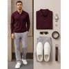 image:imageCOOFANDY Mens Khaki Pants Relaxed Fit Stretch Chinos Straight Dress SlacksLight Grey
