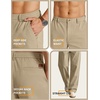 image:imageCOOFANDY Mens Khaki Pants Relaxed Fit Stretch Chinos Straight Dress SlacksLight Khaki