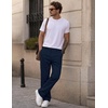 image:imageCOOFANDY Mens Khaki Pants Relaxed Fit Stretch Chinos Straight Dress SlacksNavy Blue