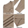 image:imageCOOFANDY Mens Knit Polo Long Sleeve Polos Sweater Causal Collared SweatersKhaki