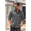 image:imageCOOFANDY Mens Long Sleeve Wrinkle Free Shirts Casual Button Down Stretch Dress Shirt with PocketGrey