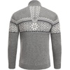 image:imageCOOFANDY Mens Quarter Zip Pullover Sweater Casual Zip Up Polo Sweater KnitLight Grey and White Snowflake