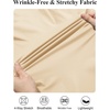 image:imageCOOFANDY Mens Stretch Dress Shirts Muscle Fit Wrinkle Free Long Sleeve Button Down Shirt Business Casual ShirtsLight Khaki