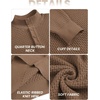 image:imageCOOFANDY Mens Sweater Long Sleeve Henley Quarter Button Dress SweaterssCamel
