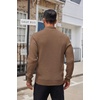 image:imageCOOFANDY Mens Sweater Long Sleeve Henley Quarter Button Dress SweaterssCamel