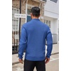image:imageCOOFANDY Mens Sweater Long Sleeve Henley Quarter Button Dress SweaterssClassic Blue