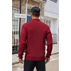 image:imageCOOFANDY Mens Sweater Long Sleeve Henley Quarter Button Dress SweaterssDark Red