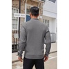 image:imageCOOFANDY Mens Sweater Long Sleeve Henley Quarter Button Dress SweaterssGrey