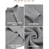 image:imageCOOFANDY Mens Sweater Long Sleeve Henley Quarter Button Dress SweaterssGrey
