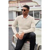 image:imageCOOFANDY Mens Wool Blend V Neck Sweater Long Sleeve Knit PulloverApricot