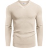 image:imageCOOFANDY Mens Wool Blend V Neck Sweater Long Sleeve Knit PulloverApricot