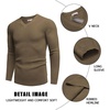 image:imageCOOFANDY Mens Wool Blend V Neck Sweater Long Sleeve Knit PulloverBeige