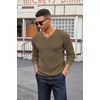 image:imageCOOFANDY Mens Wool Blend V Neck Sweater Long Sleeve Knit PulloverBeige