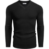 image:imageCOOFANDY Mens Wool Blend V Neck Sweater Long Sleeve Knit PulloverBlack