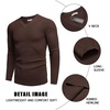 image:imageCOOFANDY Mens Wool Blend V Neck Sweater Long Sleeve Knit PulloverBrown