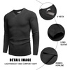 image:imageCOOFANDY Mens Wool Blend V Neck Sweater Long Sleeve Knit PulloverDark Grey