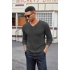 image:imageCOOFANDY Mens Wool Blend V Neck Sweater Long Sleeve Knit PulloverDark Grey
