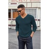 image:imageCOOFANDY Mens Wool Blend V Neck Sweater Long Sleeve Knit PulloverDusty Blue