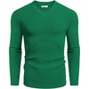 image:imageCOOFANDY Mens Wool Blend V Neck Sweater Long Sleeve Knit PulloverEmerald Green