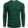 image:imageCOOFANDY Mens Wool Blend V Neck Sweater Long Sleeve Knit PulloverGreen